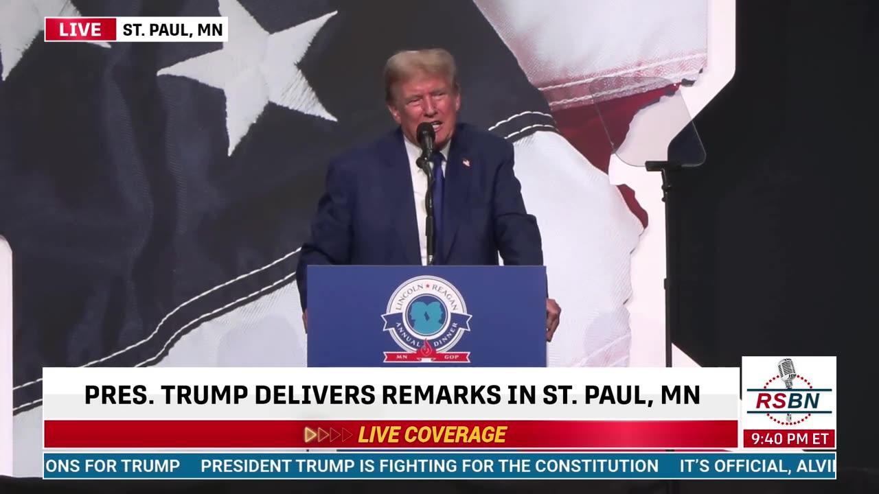 Trump Speech as Keynote Speaker at GOP Dinner in Minnesota - May 17, 2024