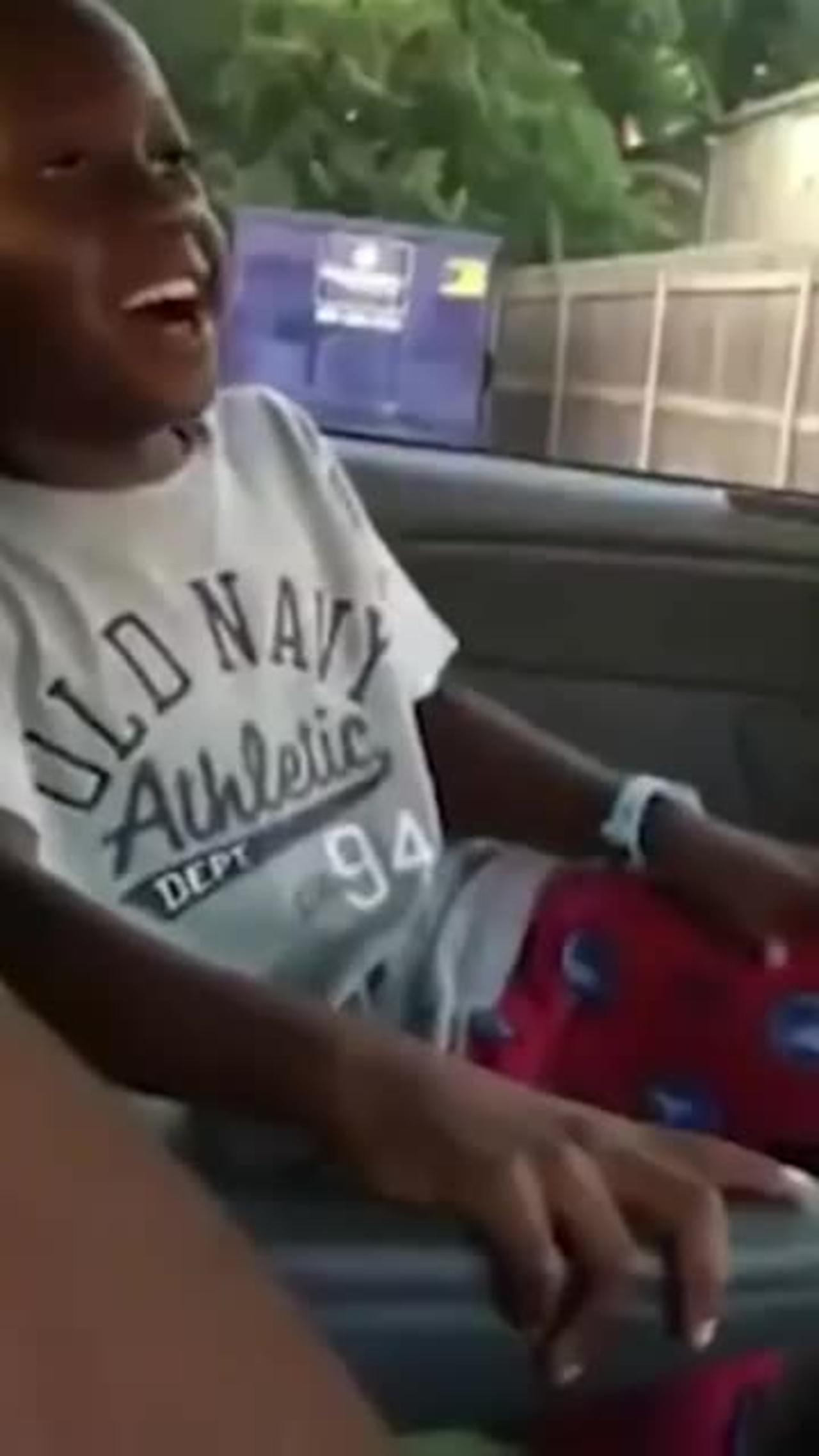 Black Funny Kid Laughing In Car Vine
