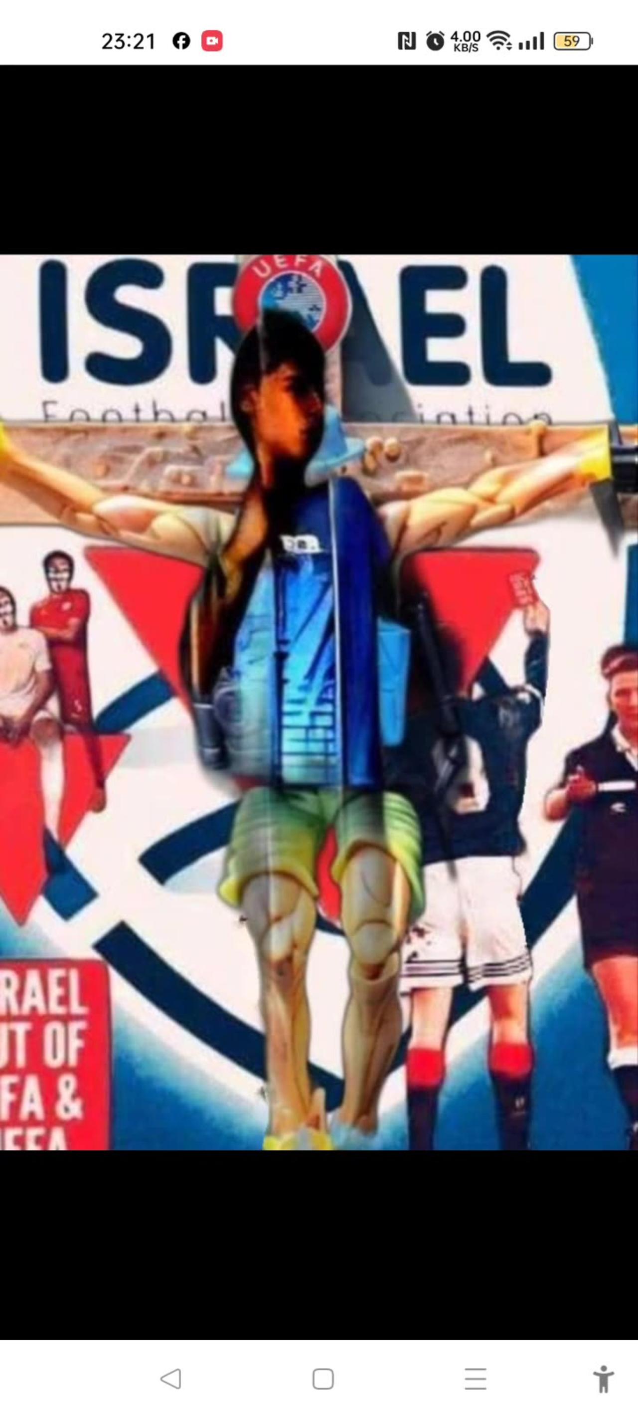 Red card for Israel football genocide season champions league