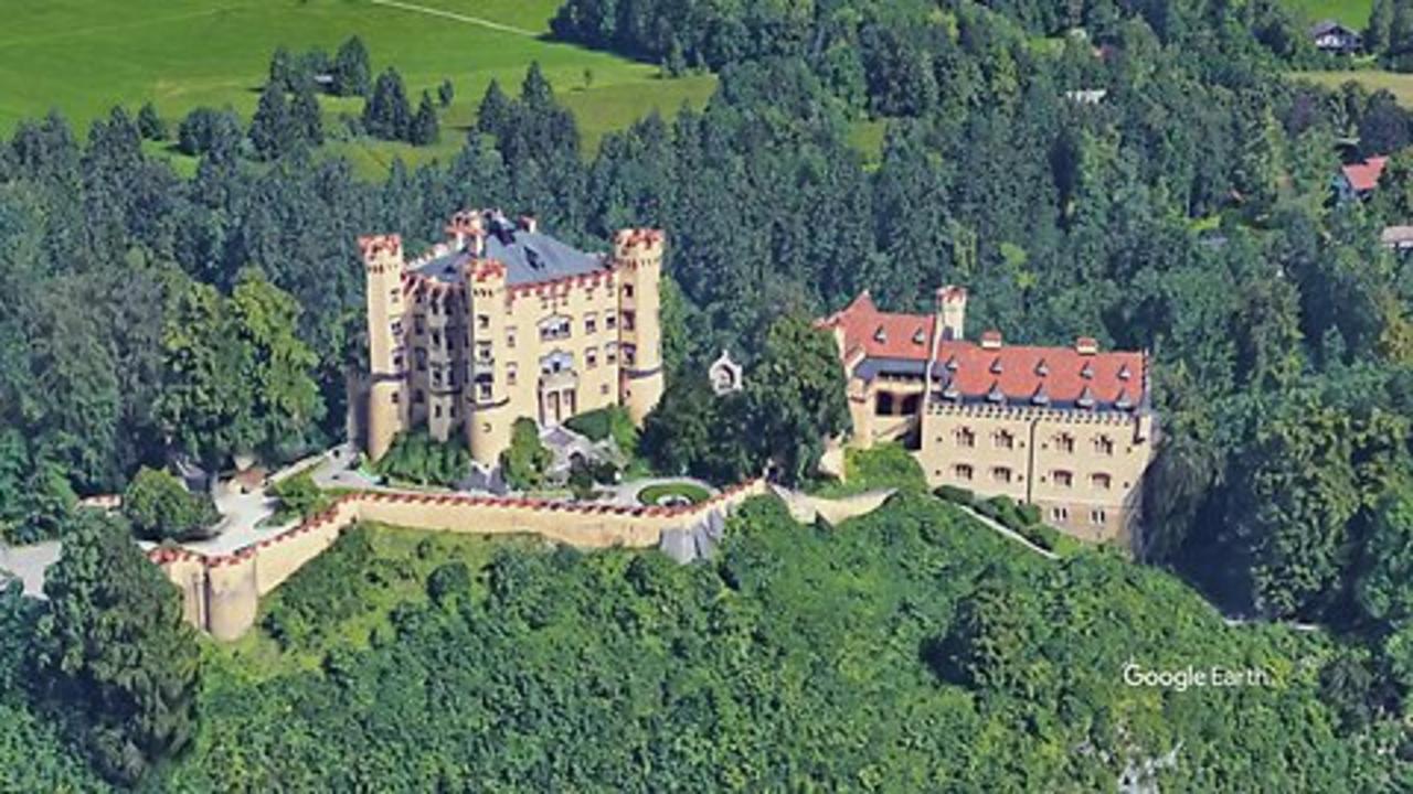 Hohenschwangau Castle German Schloss is a 19th-century palace in southern Germany