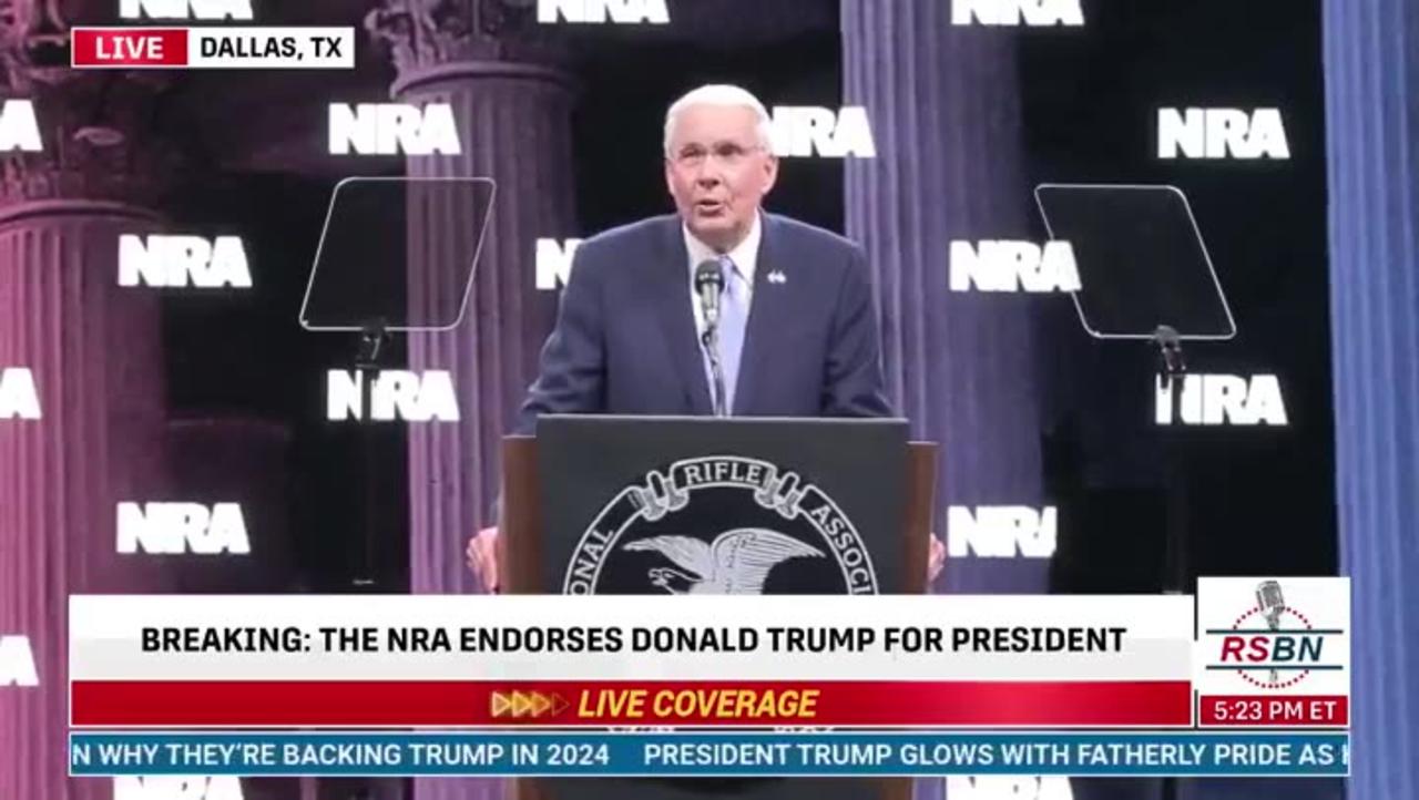 The NRA officially endorsed Donald Trump for President 2024.
