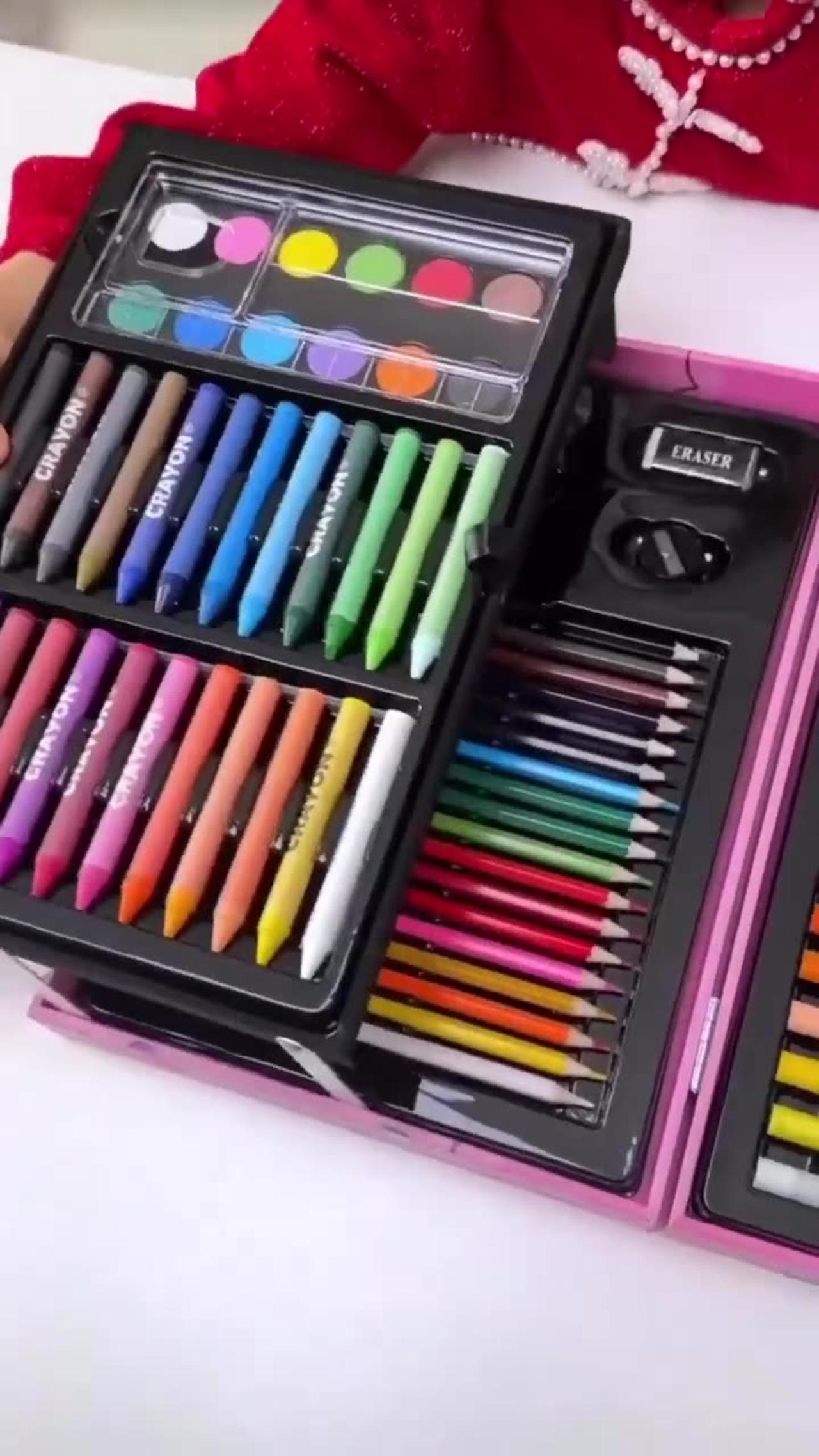 Suitcase of crayons