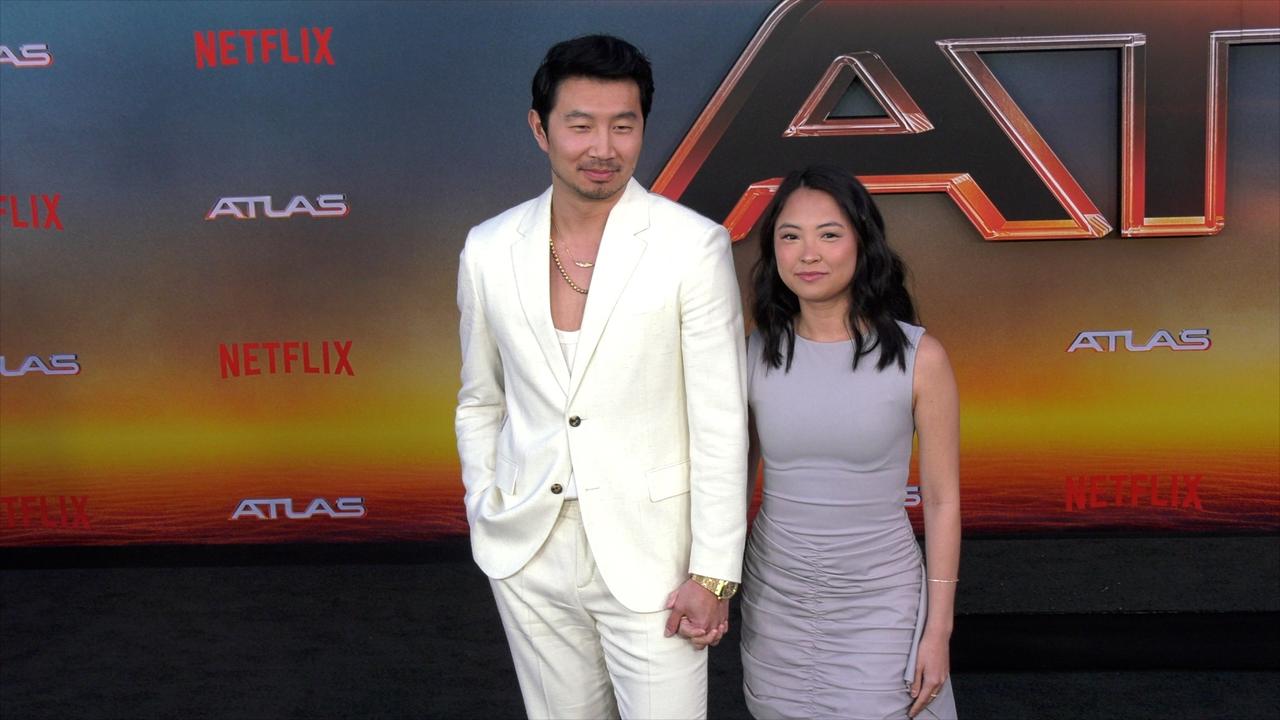 Simu Liu and Allison Hsu attend Netflix's 'Atlas' Los Angeles premiere black carpet