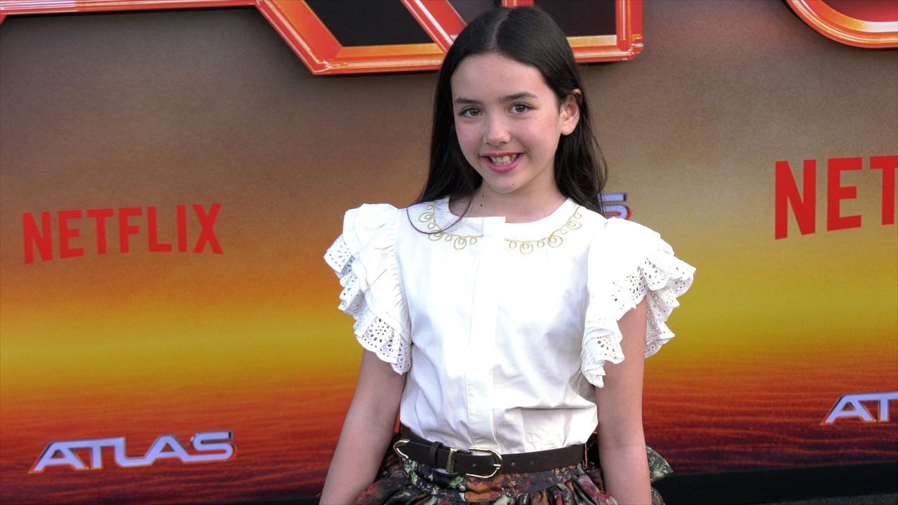 Bella Gagliano attends Netflix's 'Atlas' Los Angeles premiere black carpet