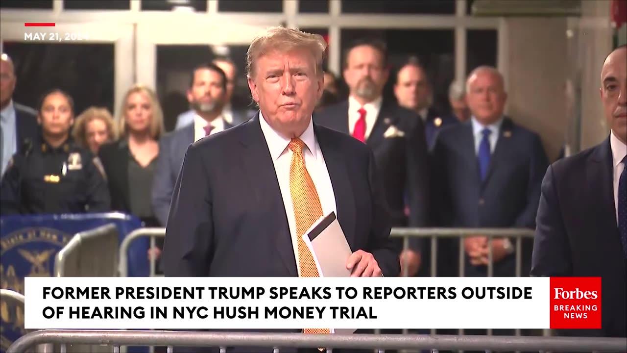 ⚡Trump Lobs New Attack On 'Incompetent' Biden Outside NYC Hush Money Trial Hearing
