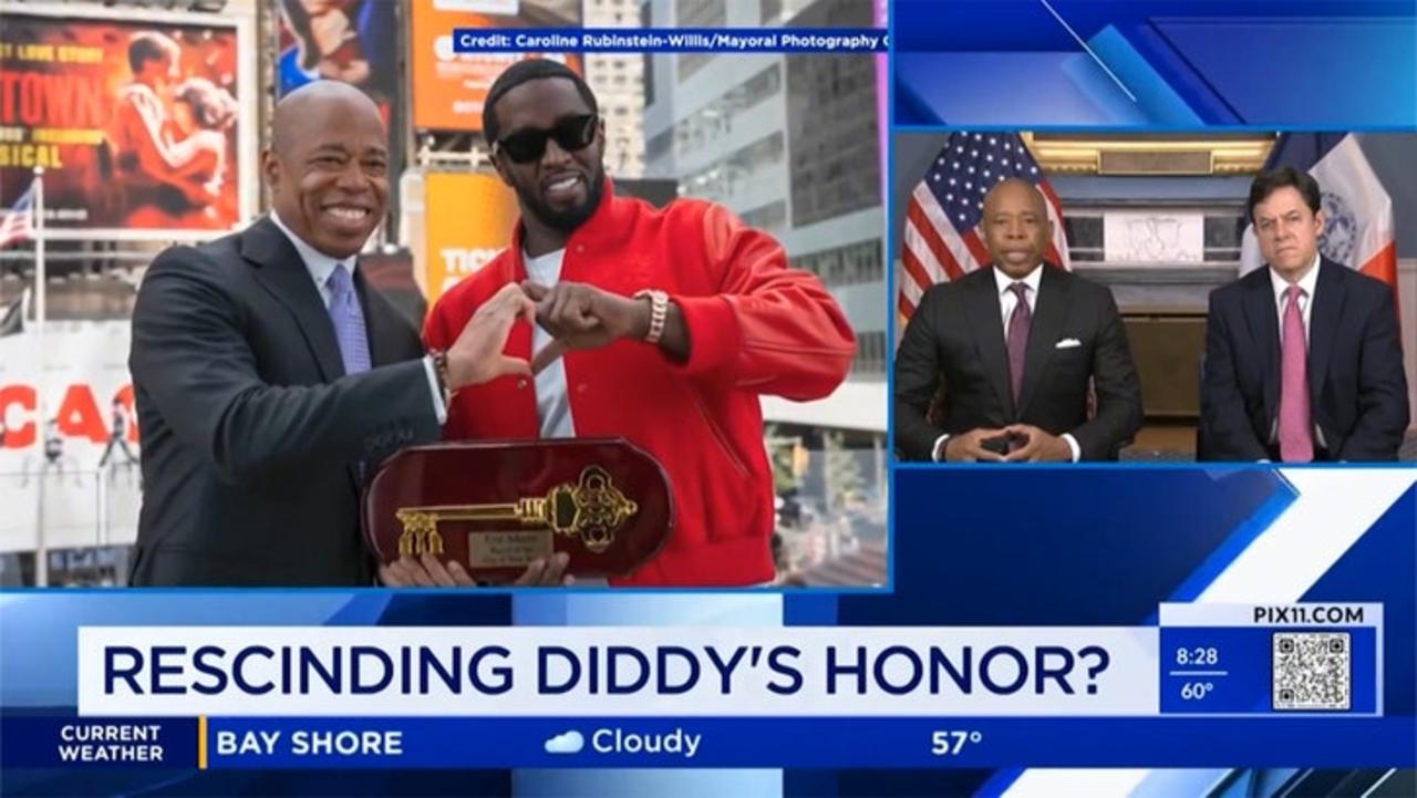 NY City Mayor Eric Adams Hedges On Response To Rescinding Diddy's Key To The City