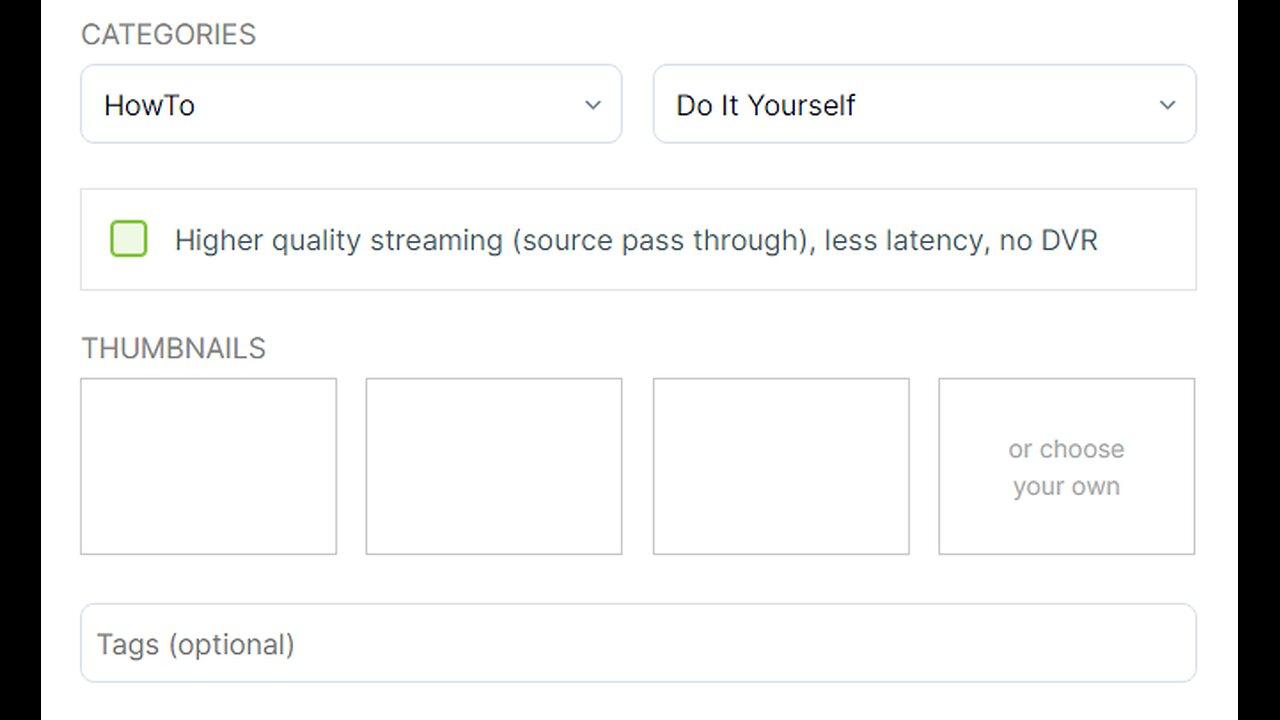How to Pick Live Stream Categories - Special Retard Edition