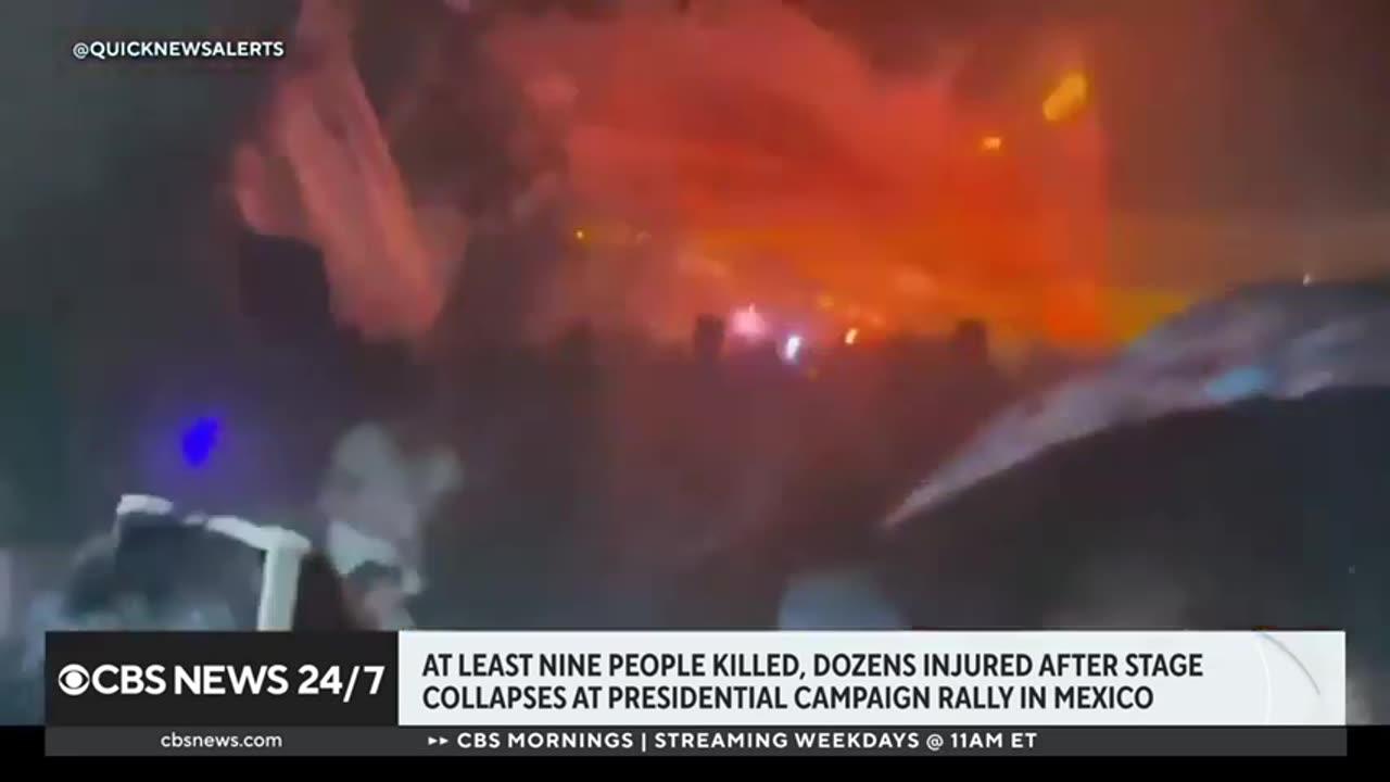 Mexico campaign rally stage collapse_ What to know CBS News