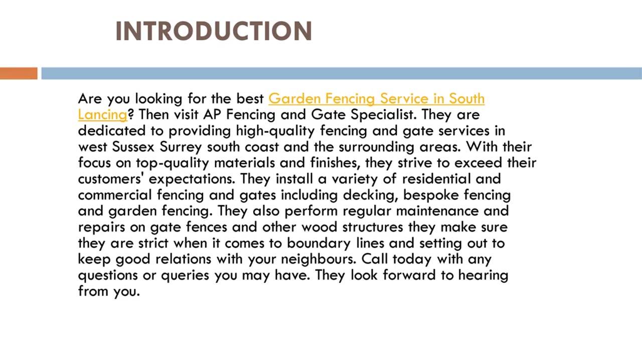 Best Garden Fencing Service in South Lancing