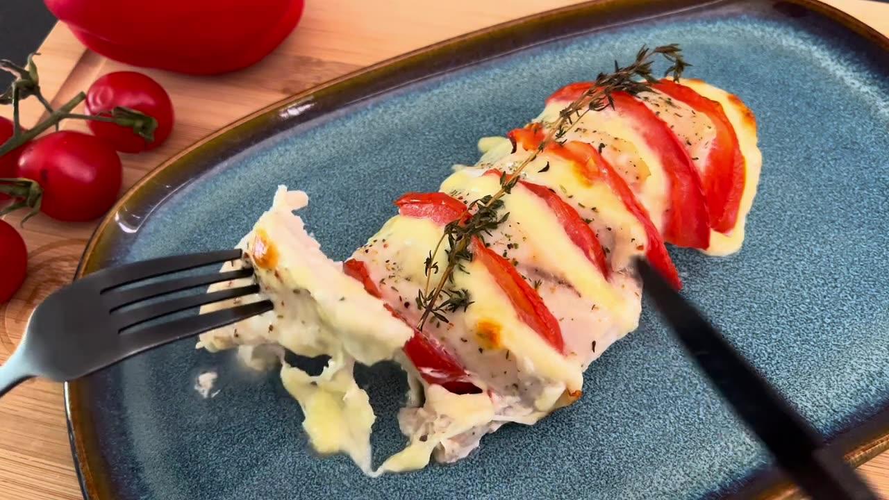 Hähnchenbrust mit Mozzarella und Tomate. - One News Page VIDEO