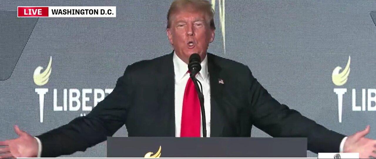 President Donald Trump Addresses the Libertarian National Convention in Washington DC 5/25/24