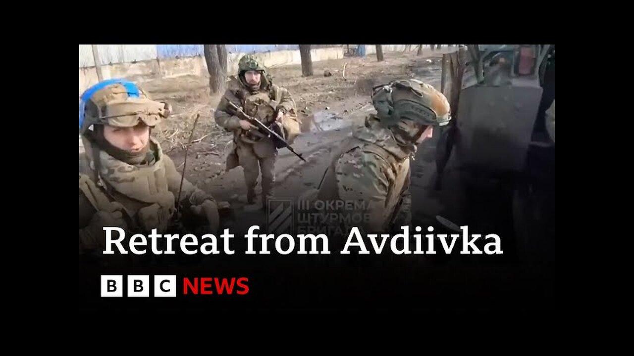 Ukraine frontline fighting:  Retreat from Avdiivka