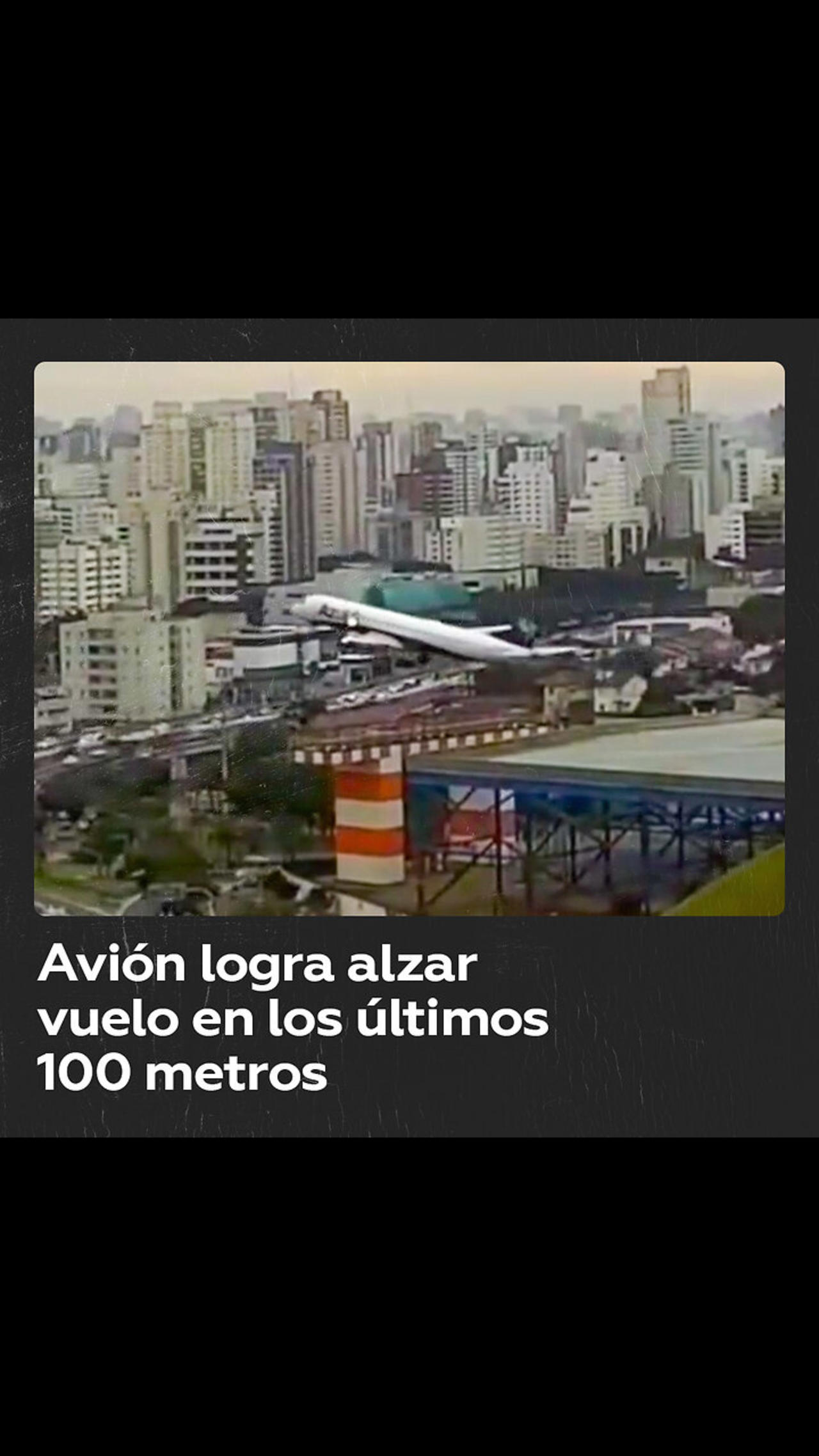 Despegue extremo en Brasil: un avión evita tragedia por un pelo