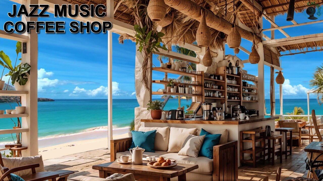 Smooth Piano Jazz Instrumental Music in Cozy Coffee Shop Ambience at Sea for Work, Study & Relaxing