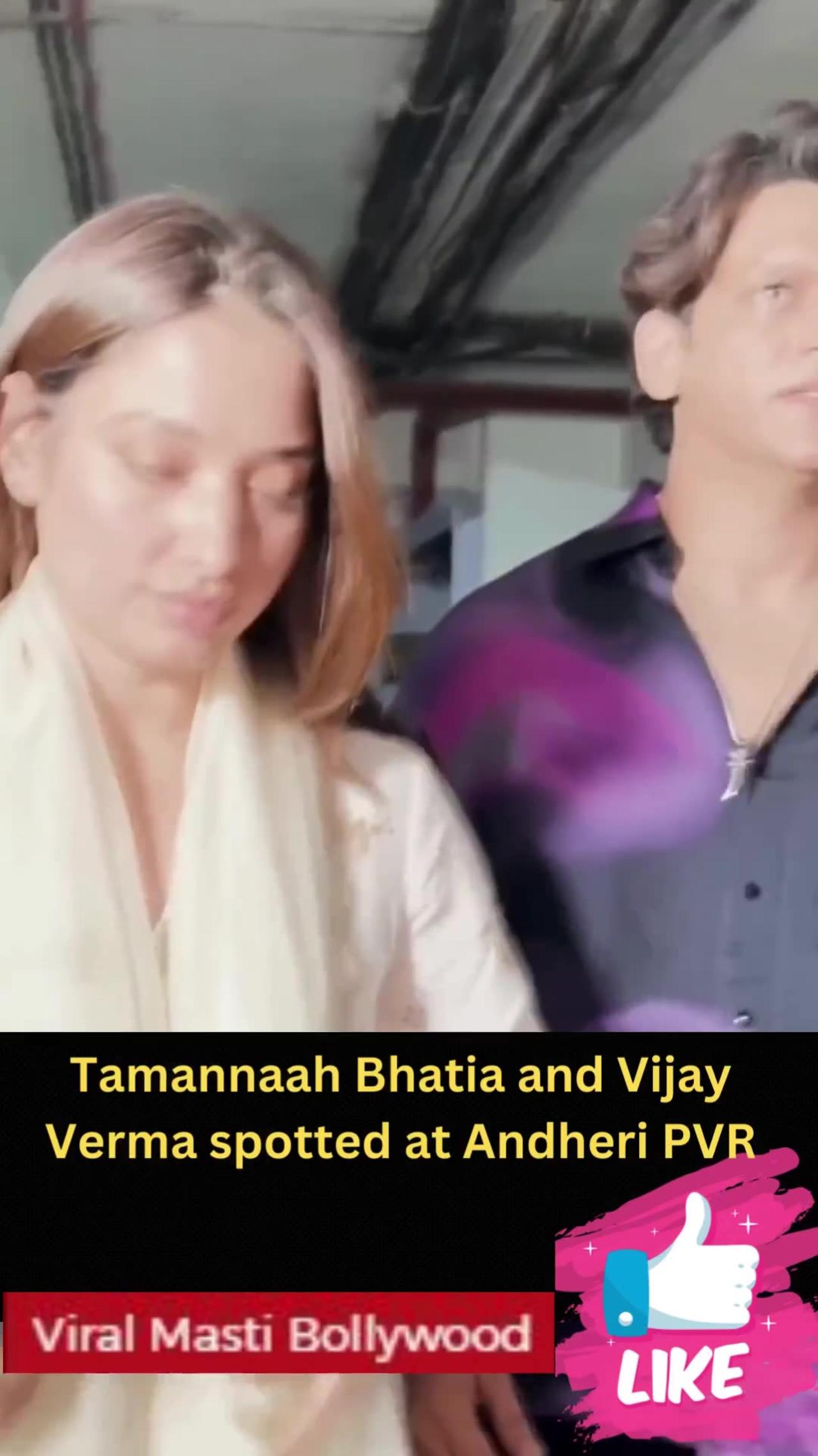 Tamannaah Bhatia and Vijay Verma spotted at Andheri PVR #vijayvarma #tamannaahbhatia #viral