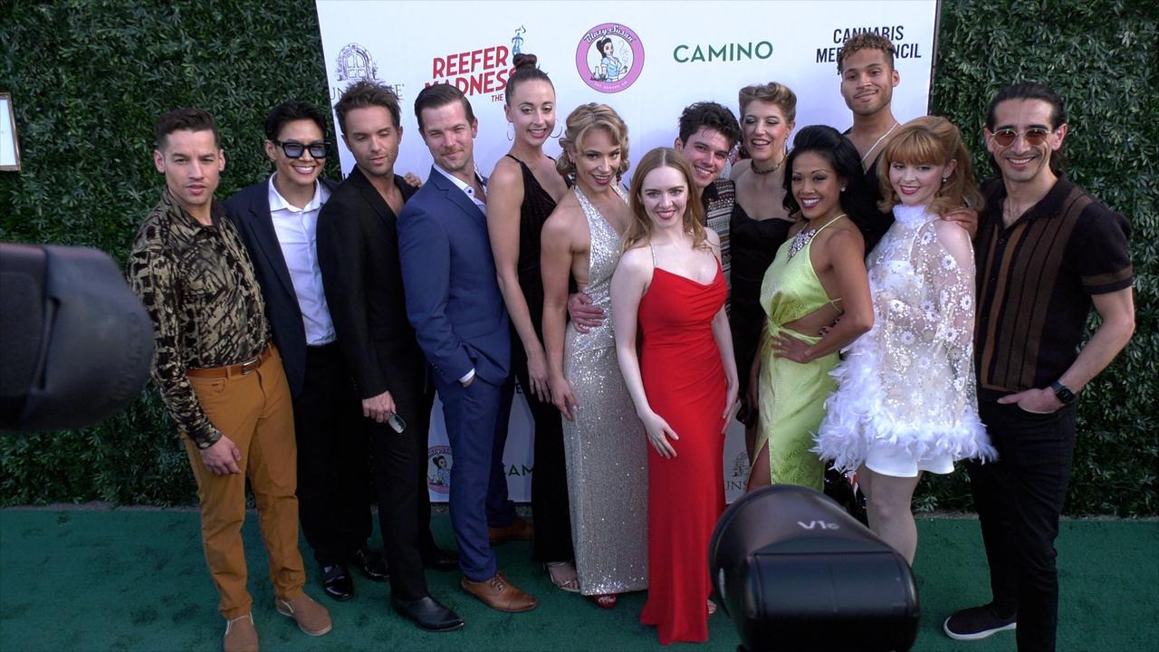 The cast of 'Reefer Madness the Musical' at the opening night premiere in Los Angeles
