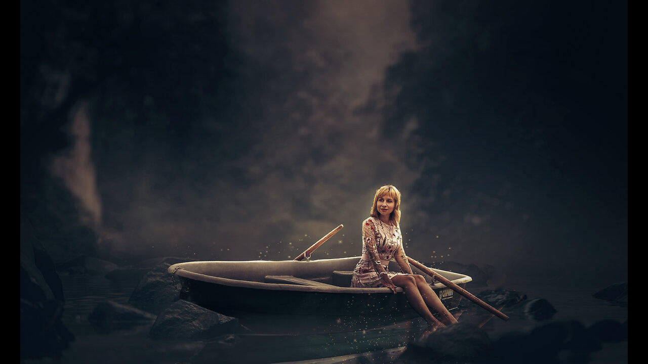 Girl & Boat Dark Moody Photoshop Manipulation Tutorial  & Color Grading