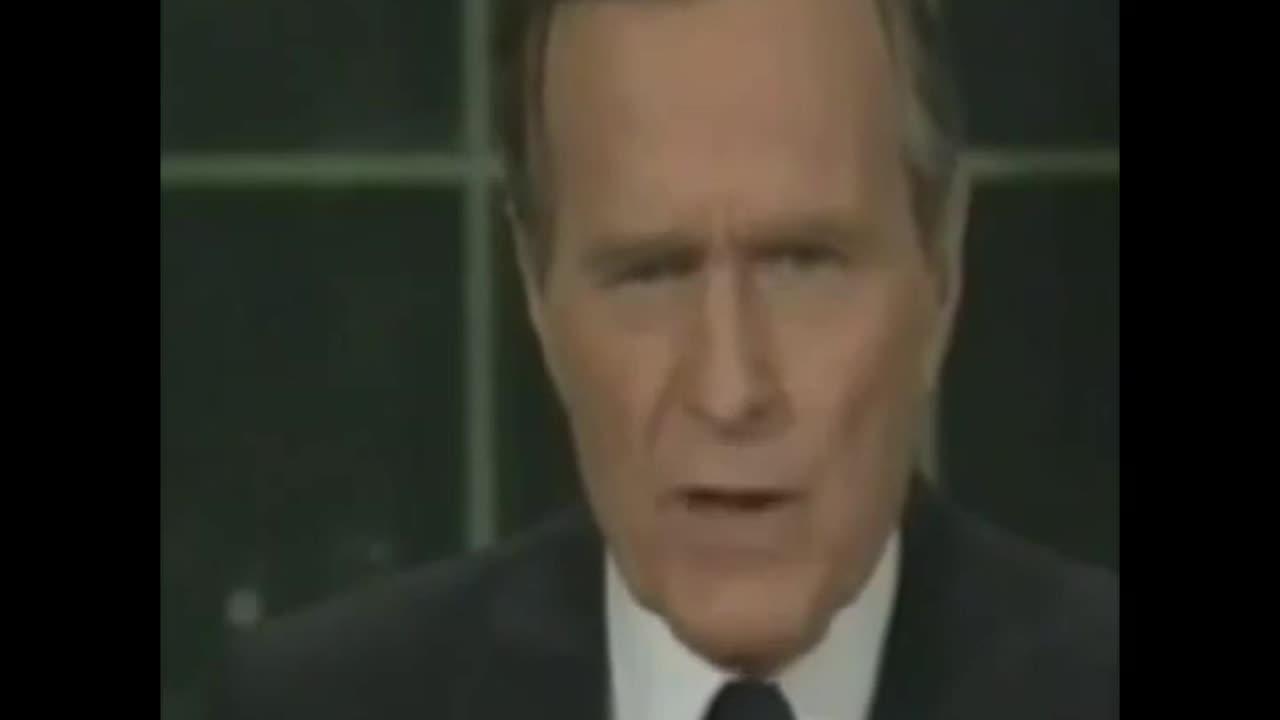 Short Video of George H.W. Bush Giving His Satanic New World Order Speech