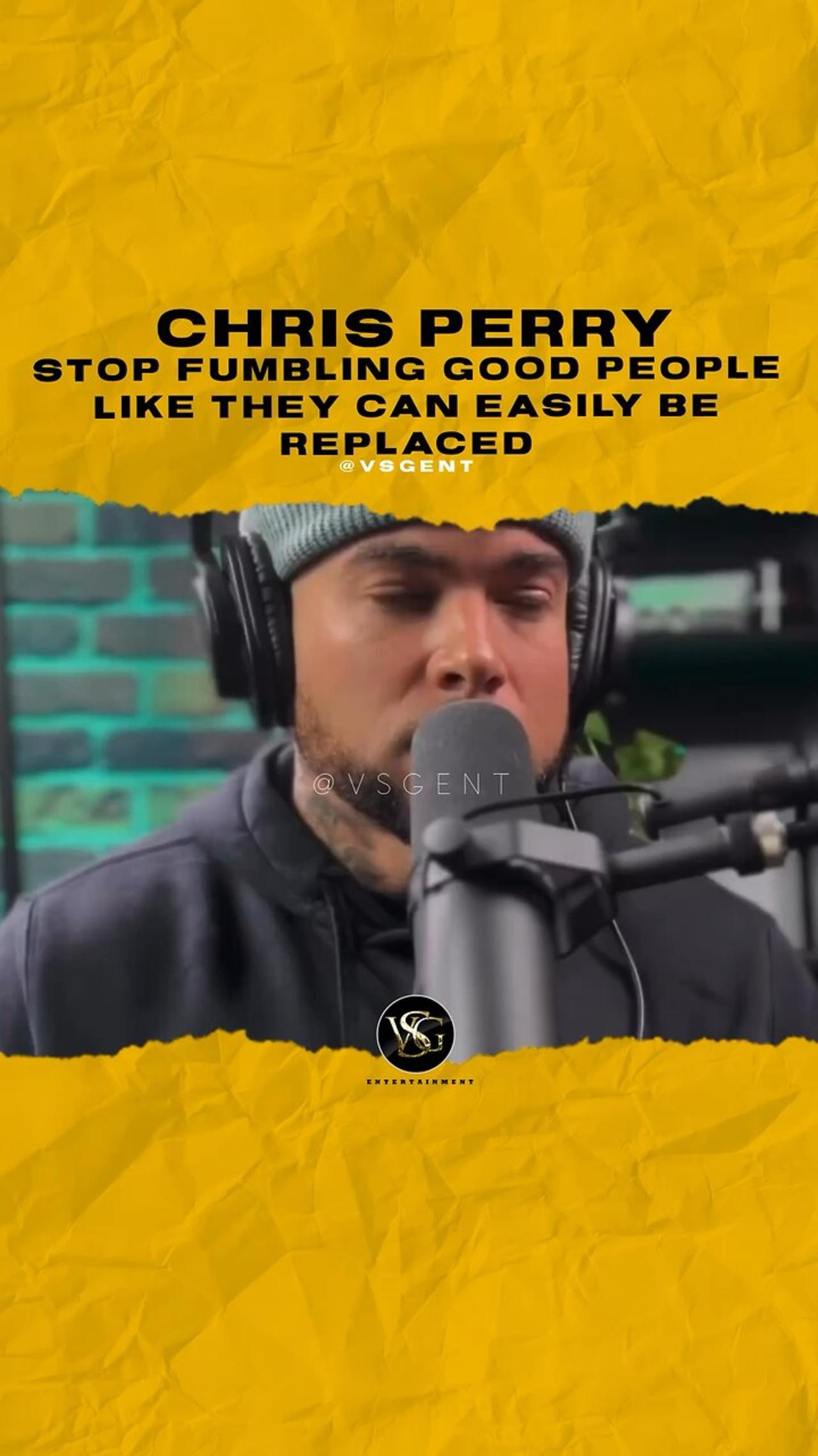 #chrisperry Stop fumbling good people like they can be easily replaced