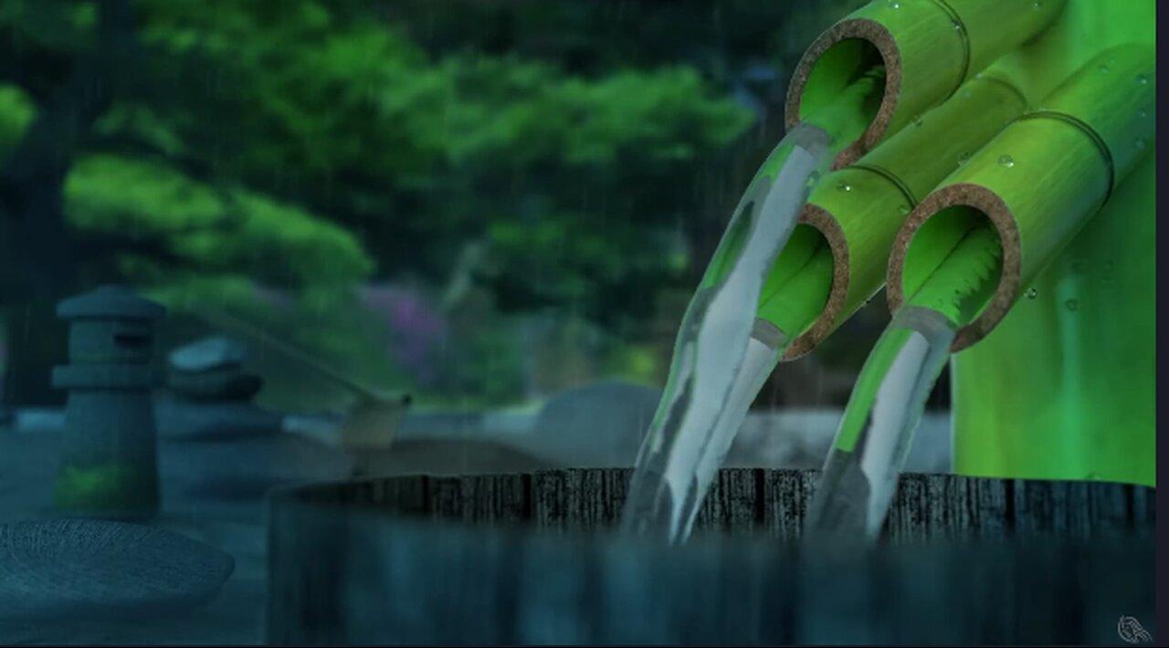 Rain Sounds & Bamboo Water Fountain : White Noise,Sleep,Studying,Relaxation,Meditation,Rain Sounds