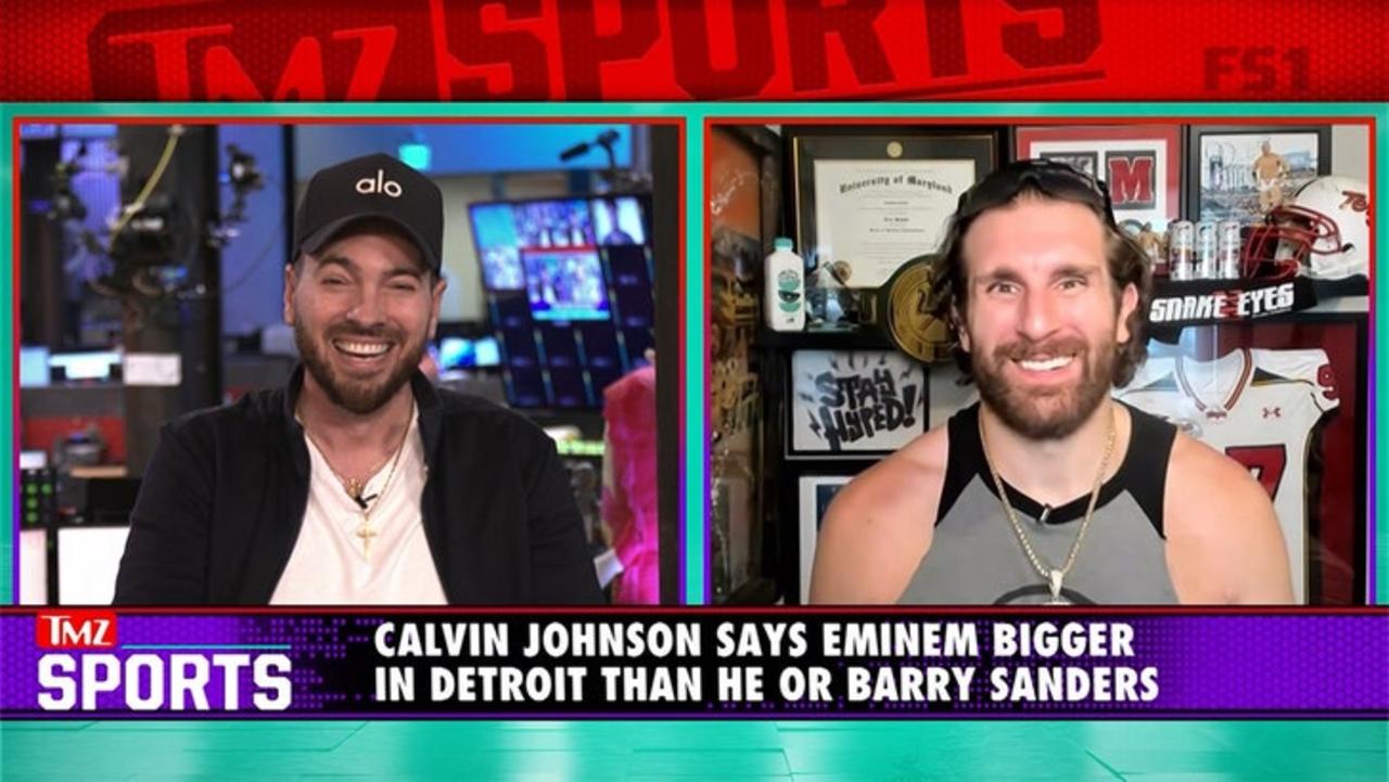 Calvin Johnson Says Eminem is the King of Detroit | TMZ Sports