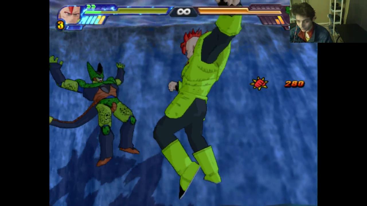 Android 16 VS Semi-Perfect Cell In A Dragon Ball Z Budokai Tenkaichi 3 Battle