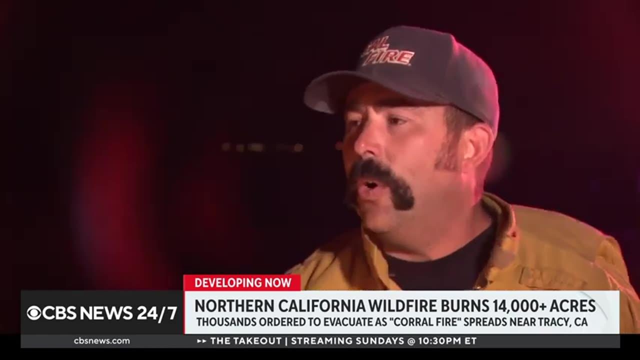Thousands ordered to evacuate as California wildfire burns CBS News