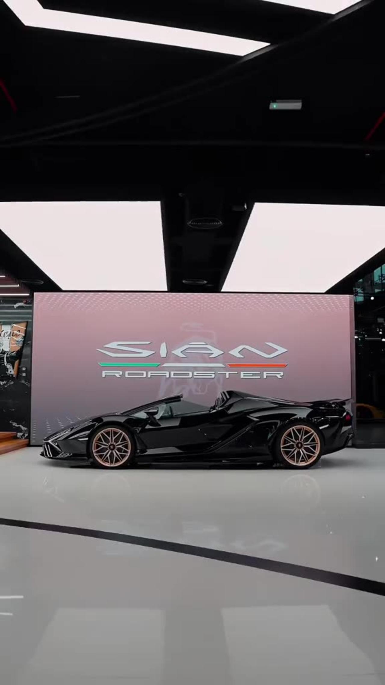Forget the Batmobile, the Sian is the new ruler of the night!🦇  Lamborghini Sian Roadster |