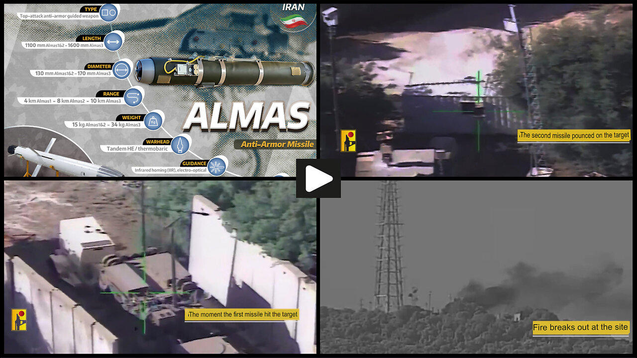 Hezbollah with Almas ATGM destroys IDF command and control installations