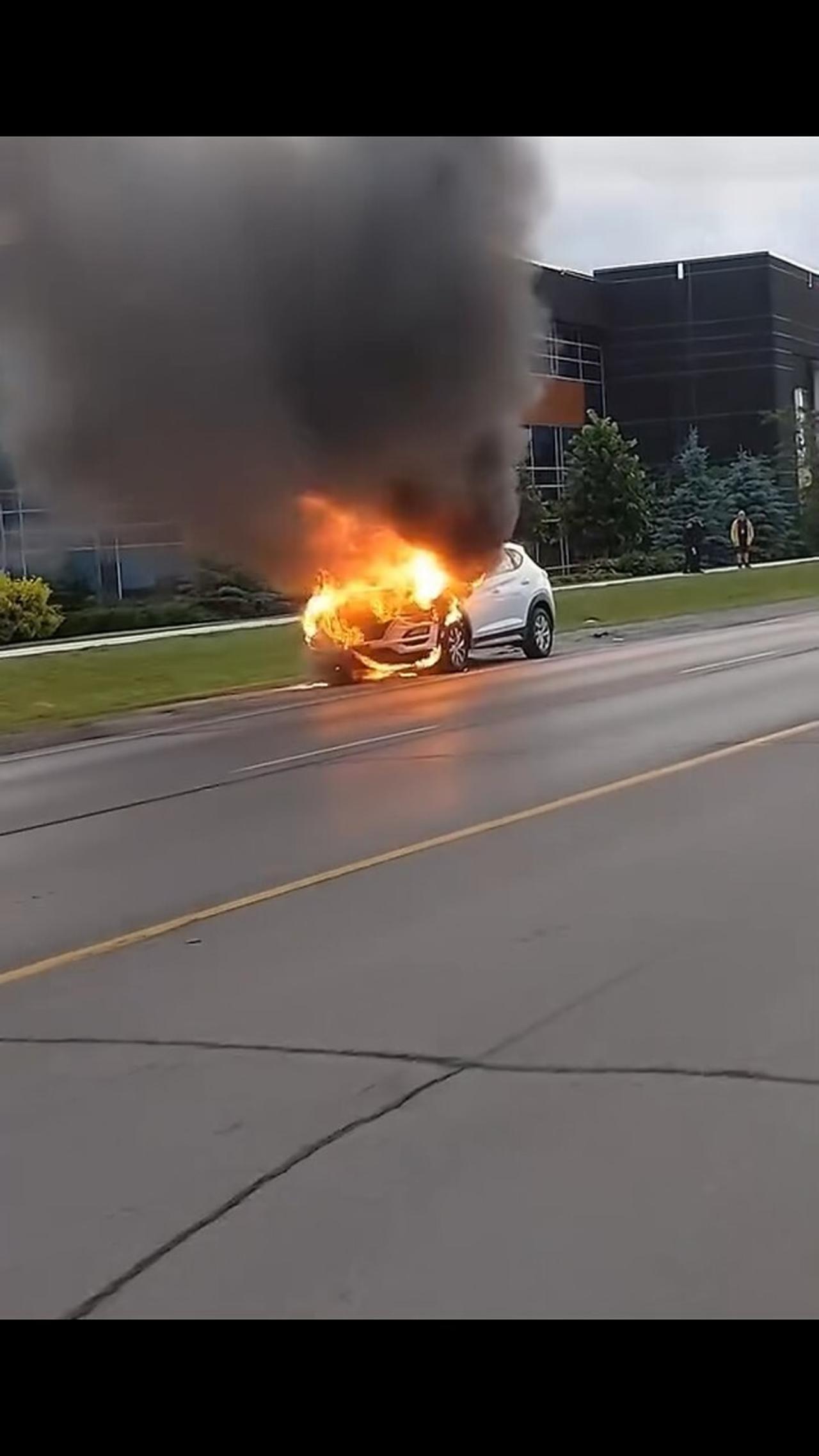 Vehicle Fire In Brampton