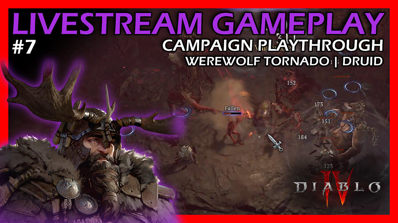 Werewolf Tornado Druid Season 4 | Road to Level 100 | Diablo 4 Part 7