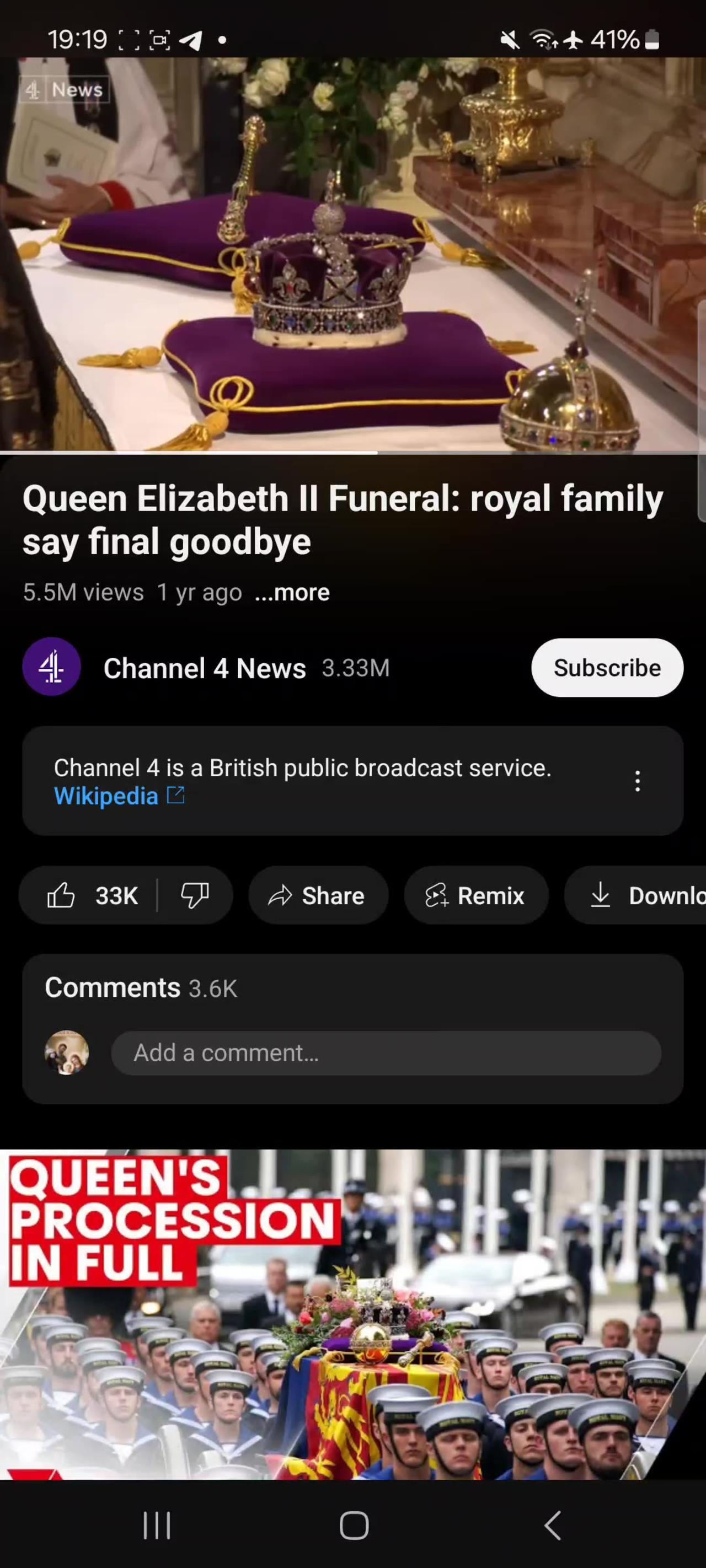 Queen Elizabeth funeral , breaking the witch wand  ?