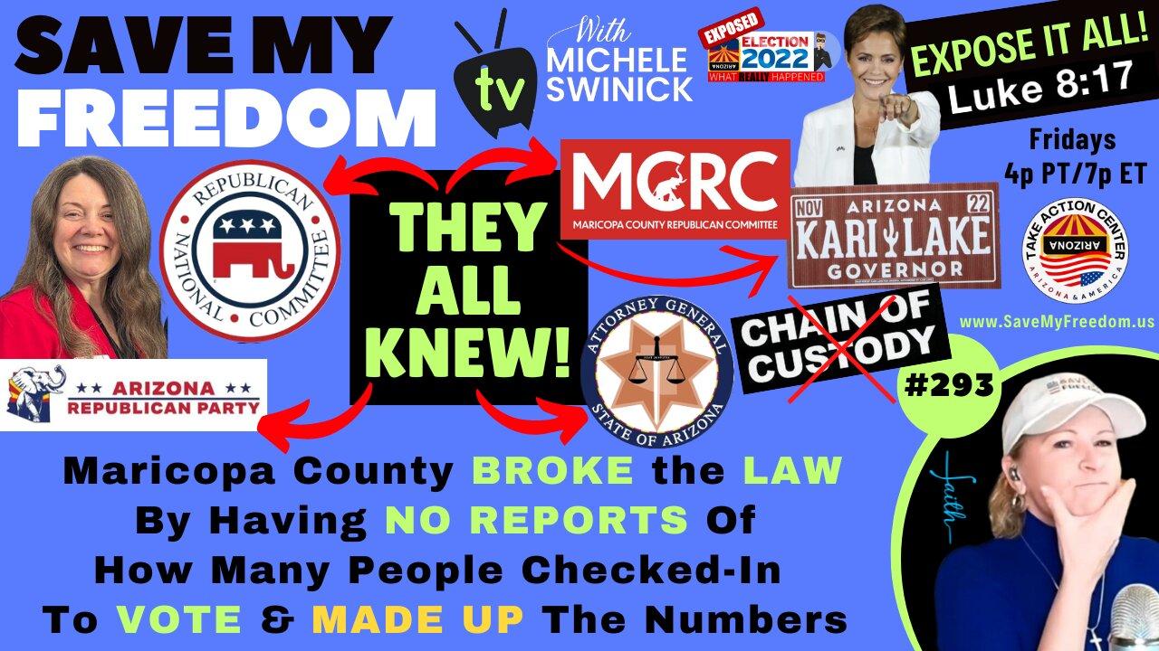 Maricopa County ADMITS It BROKE THE LAW & Has NO CHAIN OF CUSTODY REPORTS To Verify Their Amount Of How Many Voters Checked-