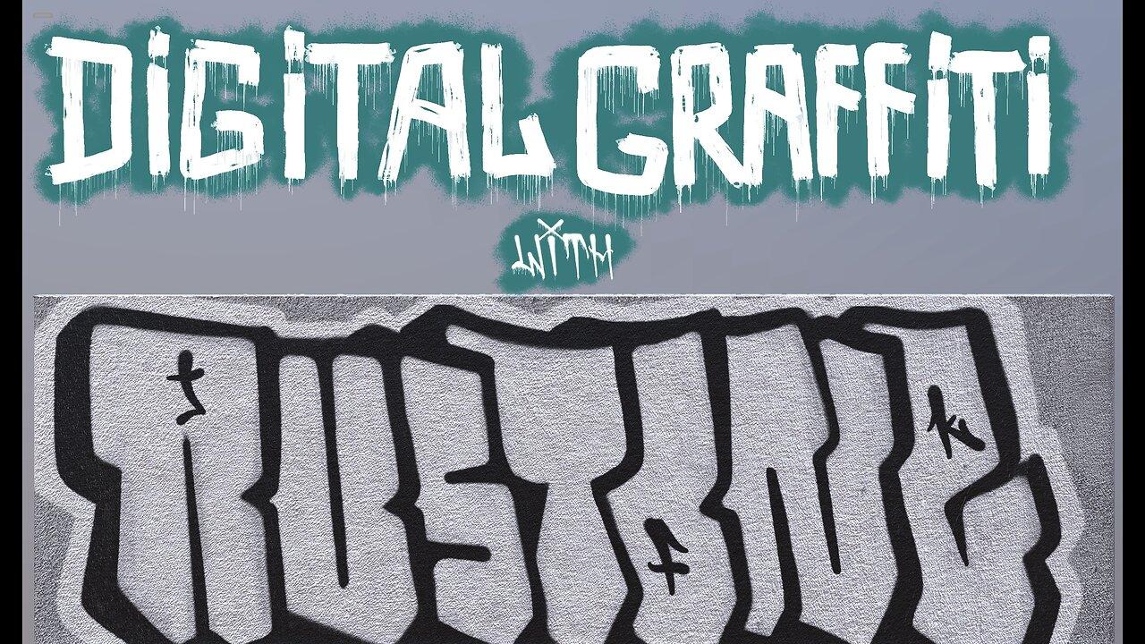 Timelapse digital graffiti tags ans weird art