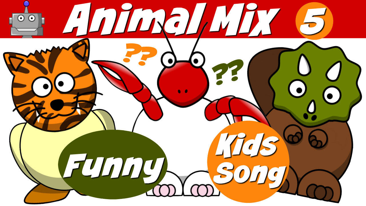 ANIMAL MIX 5 | FUNNY ANIMALS | NURSERY RHYMES | SILLY SONGS | KIDS SONGS | SING ALONG