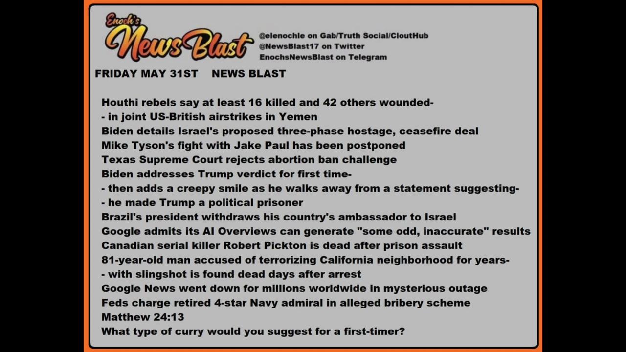 Friday, May 31, 2024 News Blast