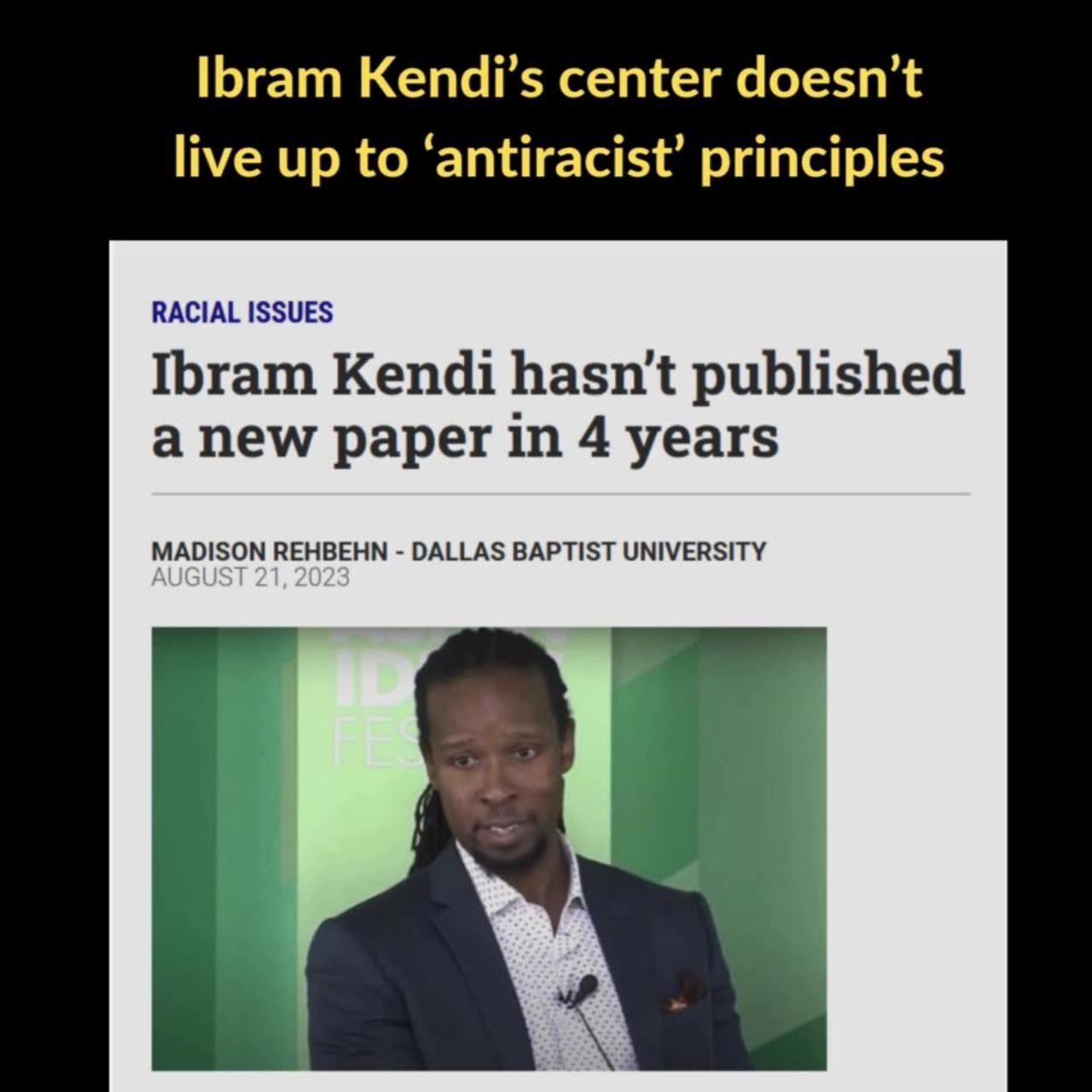 Ibram Kendi's center violates 'antiracist' principles he invented