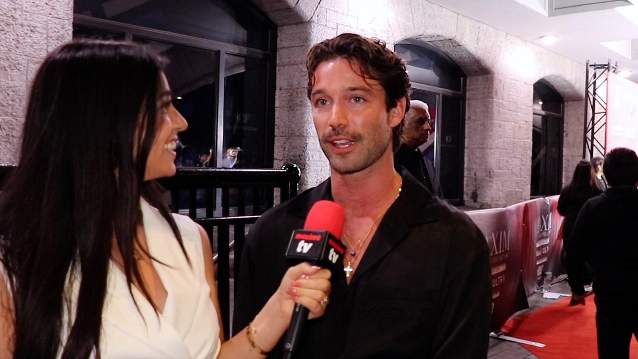 Joey Scarpellino interview at the 2024 Maxim Grand Prix Party red carpet in Montreal
