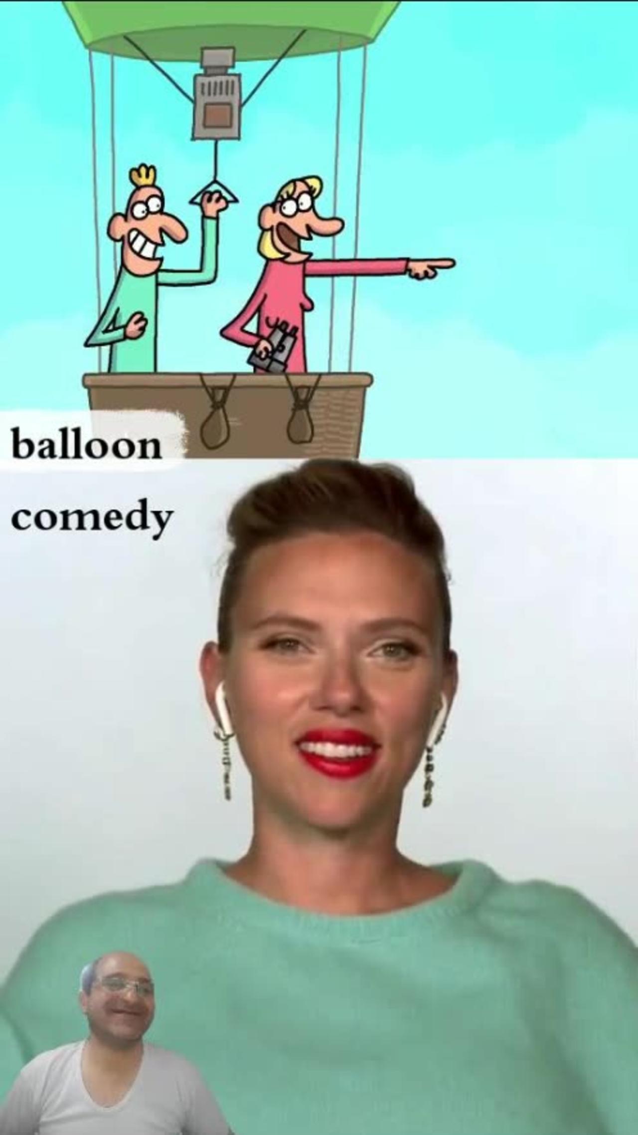 Balloon Comedy With Scarlett Johansson - One News Page Video