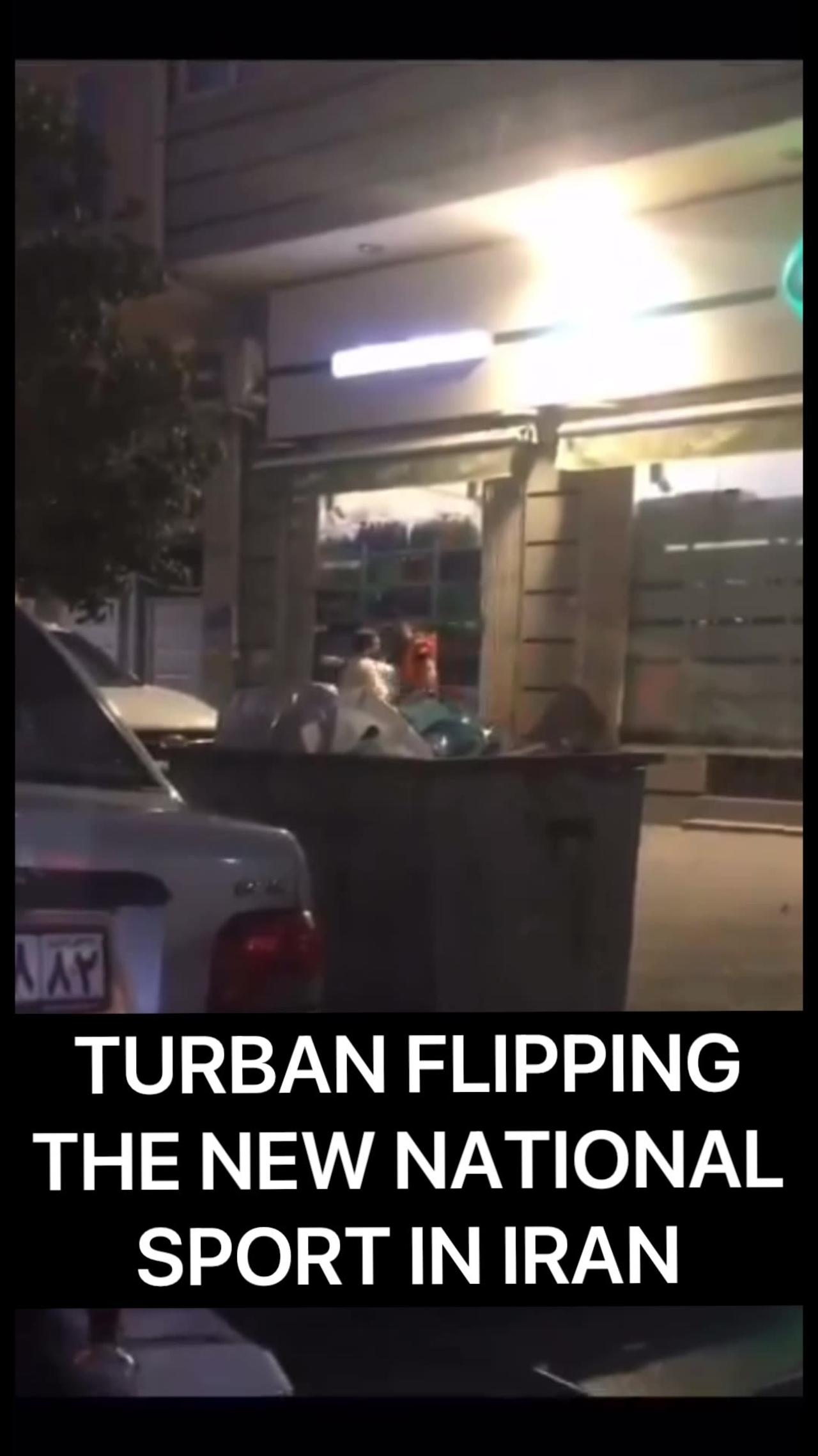 Turban flipping is the new national sport of Iran