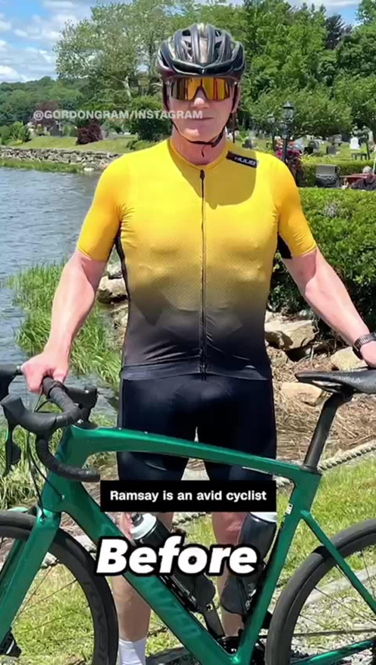 Celebrity chef Gordon Ramsay said that he's lucky to be alive after a recent cycling