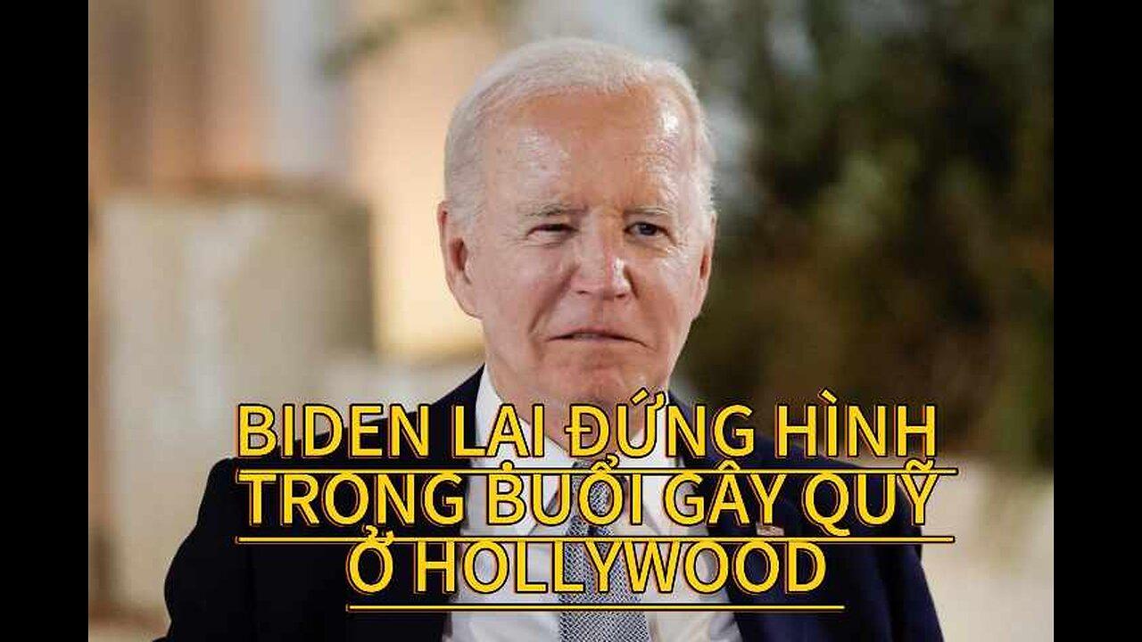 18/6/2024 BIDEN LẠI ĐỨNG HÌNH TRONG BUỔI GÂY QUỸ Ở HOLLYWOOD