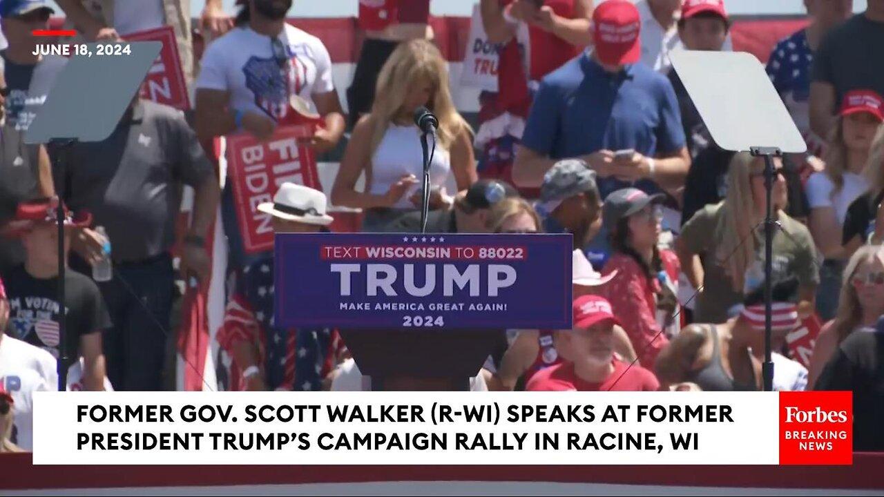 'We Can't Survive 4 More Years Of Joe Biden': Scott Walker Speaks At Trump Wisconsin Rally