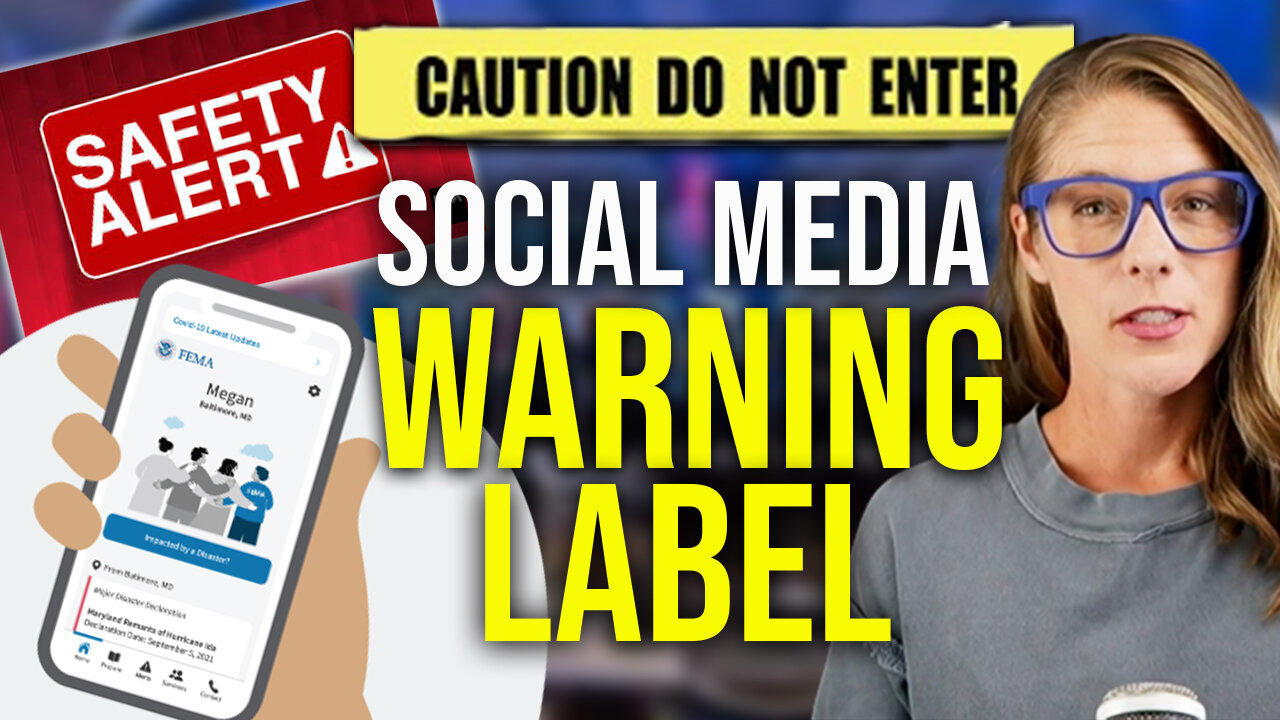 Warning label for social media