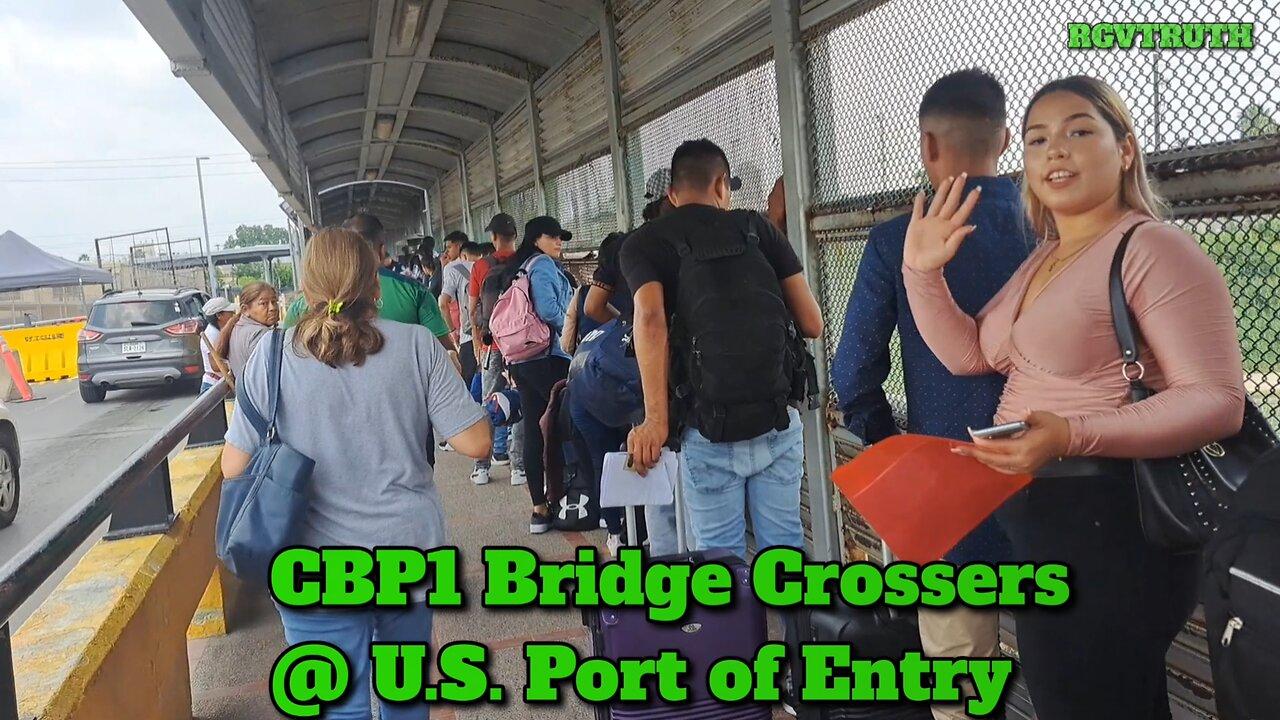 CBP1 Bridge Crossers line Matamoros MX