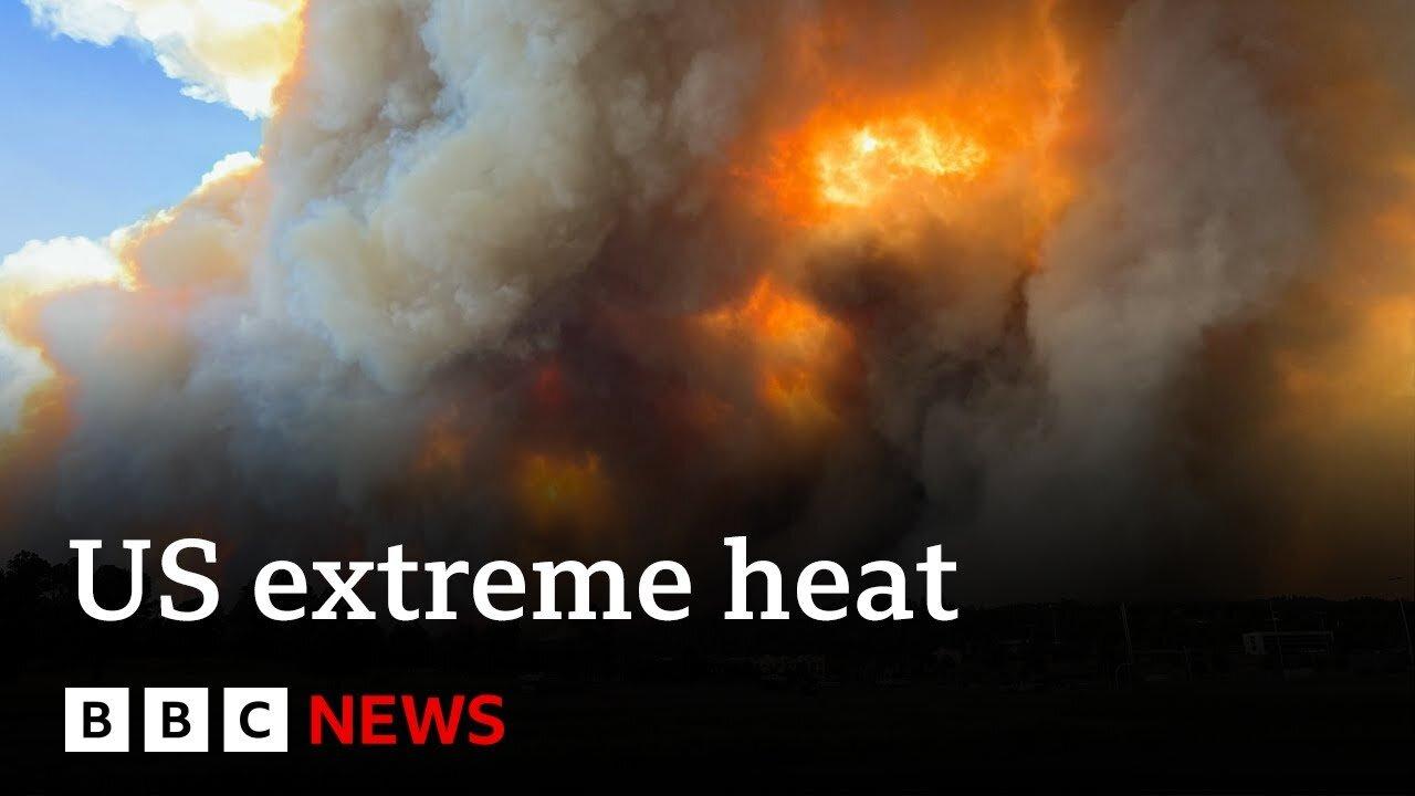 New Mexico wildfires burn out of control as US battles under heat alerts | BBC News