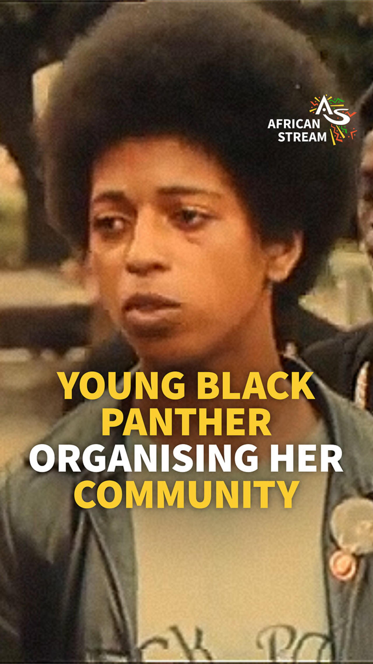 YOUNG BLACK PANTHER ORGANISING HER COMMUNITY