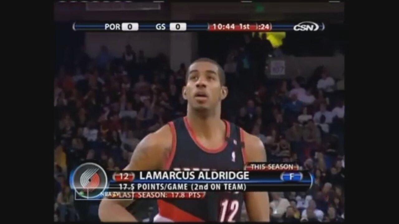LaMarcus Aldridge 20 Points @ Warriors, 2008-09.