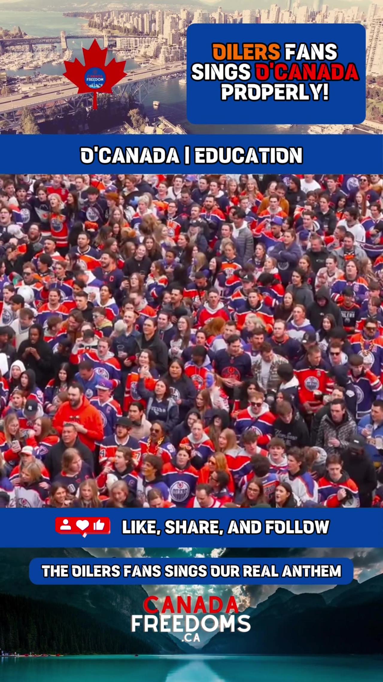 Oilers Fans Sing The Correct Way Of Singing O'Canada