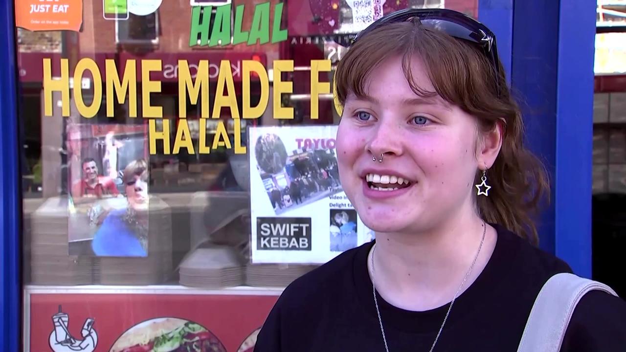 Swifties flock to idol's 'favorite' London kebab shop